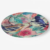 Frühjahrspapier-Teller - Malerei Pappteller (Schrägansicht)