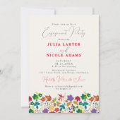 Frühjahrspartei "Lila Meadow Engagement" Einladung (Vorderseite)