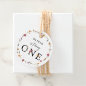 Frühjahrsparty Wildblume Erster Geburtstag Geschenkanhänger (Beispiel)