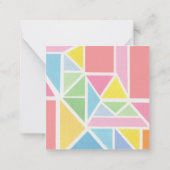 Frühjahrspasten Geometrische Printwerbung Mitteilungskarte (Rückseite)