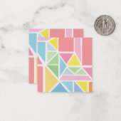 Frühjahrspasten Geometrische Printwerbung Mitteilungskarte (Vorderseite/Rückseite Beispiel)