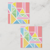 Frühjahrspasten Geometrische Printwerbung Mitteilungskarte (Vorne/Hinten)