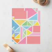 Frühjahrspasten Geometrische Printwerbung Mitteilungskarte (Vorderseite/Rückseite Beispiel)