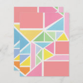 Frühjahrspasten Geometrische Printwerbung Mitteilungskarte (Vorne/Hinten)