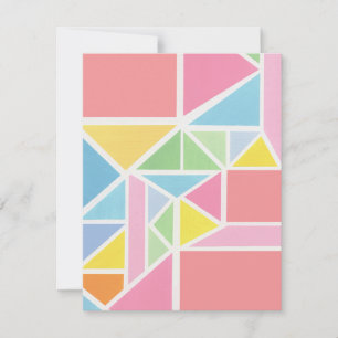 Frühjahrspasten Geometrische Printwerbung Mitteilungskarte