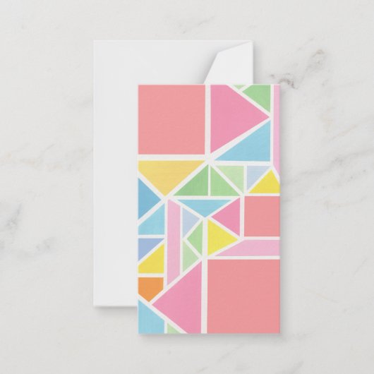 Frühjahrspasten Geometrische Printwerbung Mitteilungskarte (Vorderseite)