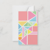 Frühjahrspasten Geometrische Printwerbung Mitteilungskarte (Rückseite)