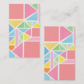 Frühjahrspasten Geometrische Printwerbung Mitteilungskarte (Vorne/Hinten)