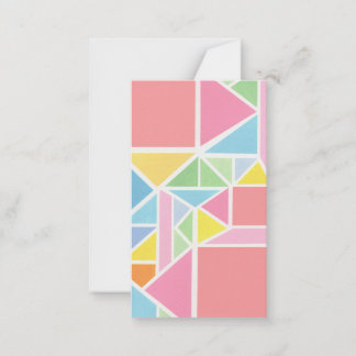 Frühjahrspasten Geometrische Printwerbung Mitteilungskarte