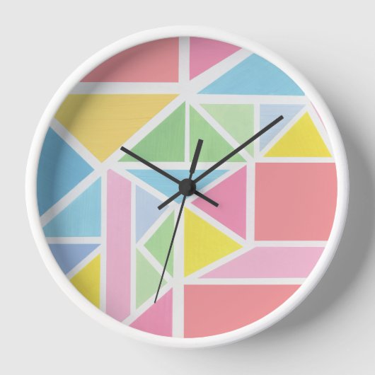 Frühjahrspasten Geometrische Printwerbung Uhr (Vorderseite)