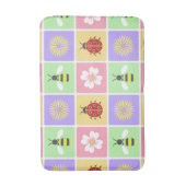 Frühjahrspatches Bath Mat Badematte (Vorderseite Vertikal)