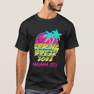 Frühjahrspause 2022 Retro 80 Panama City Beach Fam T-Shirt