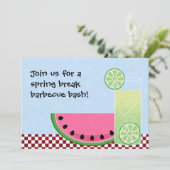 Frühjahrspause Barbecue Bash Einladung (Stehend Vorderseite)