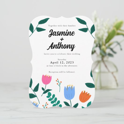 Frühjahrspause Einladung (Stehend Vorderseite)