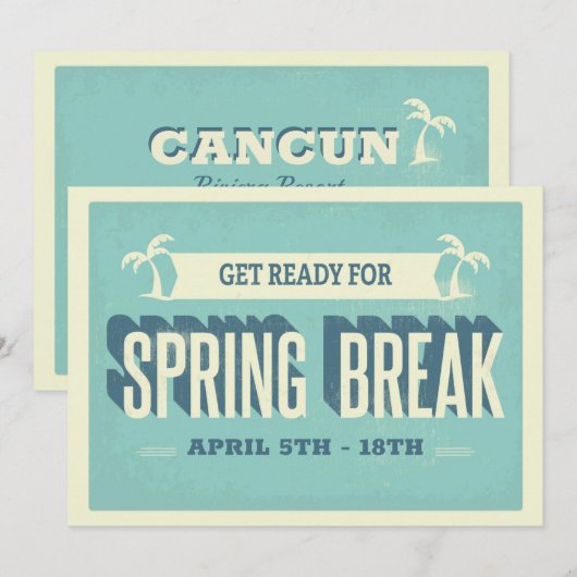 Frühjahrspause Einladung (Vorne/Hinten)