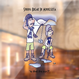 Frühjahrspause Fensteraufkleber