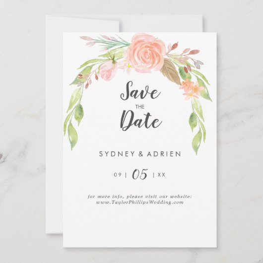 Frühjahrspferd-Hochzeit rettet das Datum Save The Date (Vorderseite)