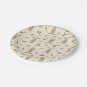 Frühjahrsplotte Pappteller (Schrägansicht)