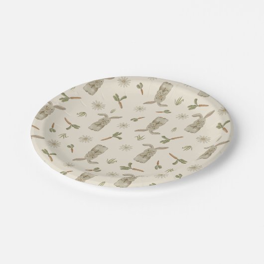 Frühjahrsplotte Pappteller (Schrägansicht)