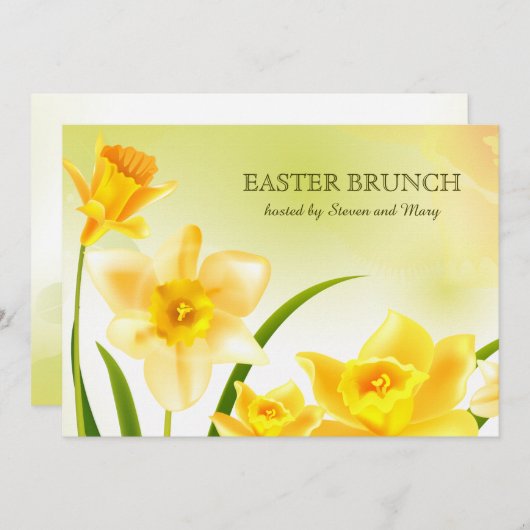 Frühjahrspodien Custom Oaster Brunch Einladung (Vorne/Hinten)