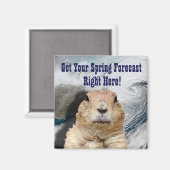 Frühjahrsprognose für die Groundhog Magnet (Vorderseite/Rückseite)