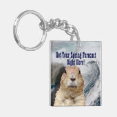 Frühjahrsprognose für die Groundhog Schlüsselanhänger (Vorderseite links)