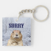 Frühjahrsprognose für die Groundhog Schlüsselanhänger (Rückseite)