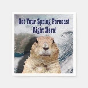 Frühjahrsprognose für die Groundhog Serviette
