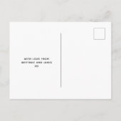 Frühjahrsprognose Osterschwangerschaft Reveal Baby Ankündigungspostkarte (Rückseite)