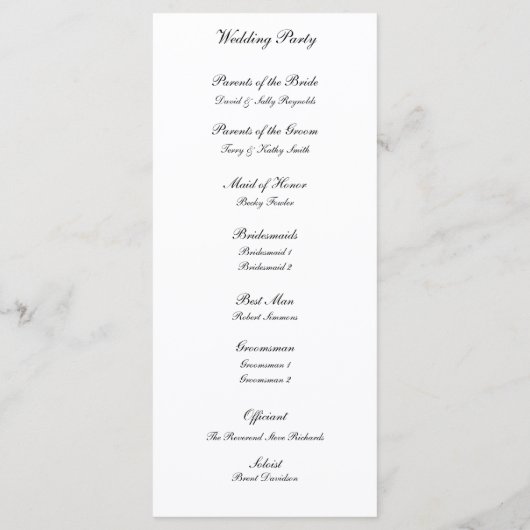 Frühjahrsprogramm "Bäume 2" Programm (Rückseite)