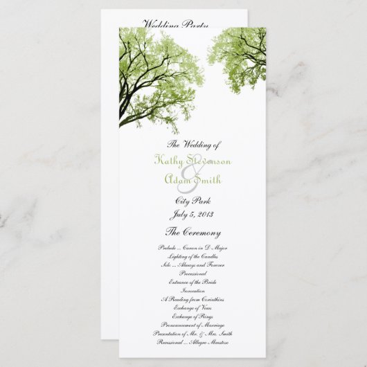 Frühjahrsprogramm "Bäume 2" Programm (Vorne/Hinten)