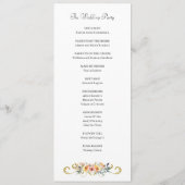 Frühjahrsprogramm der Wildblume für Hochzeiten Programm (Rückseite)