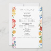 Frühjahrsprogramm für mehrfarbige Hochzeiten Einladung (Rückseite)