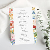 Frühjahrsprogramm für mehrfarbige Hochzeiten Einladung