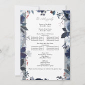 Frühjahrsprogramm für mehrfarbige Hochzeiten Einladung (Rückseite)