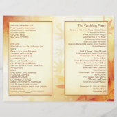 Frühjahrsprogramm Rot und Gold für Blätter Hochzei (Rückseite)