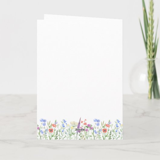 Frühjahrsprogramm Wildblume Garden Wedding Folding Programm (Rückseite)