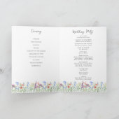 Frühjahrsprogramm Wildblume Garden Wedding Folding Programm (Innenseite)