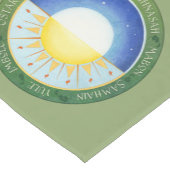 Frühjahrsrad des Altar-Gewebes Kurzer Tischläufer (Ecke)