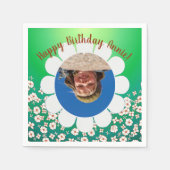 Frühjahrsrahmen für grünes Party Foto Serviette (Vorderseite)