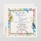 Frühjahrsrahmen Treffen & Begrüßung Einladung (Vorne/Hinten)