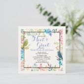 Frühjahrsrahmen Treffen & Begrüßung Einladung (Stehend Vorderseite)