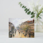 Frühjahrsregen in Montmartre von Camille Pissarro Postkarte (Stehend Vorderseite)