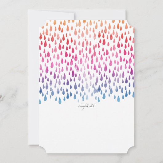 Frühjahrsregendusche Einladung (Rückseite)