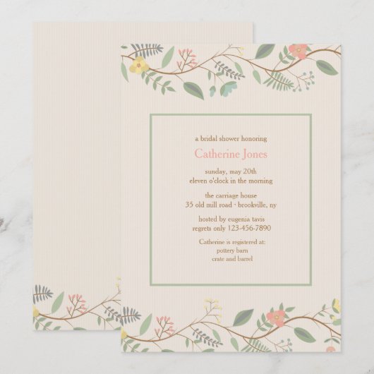 Frühjahrsreife Einladung (Vorne/Hinten)