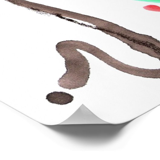 Frühjahrsrückgang der Blume Poster (Ecke)