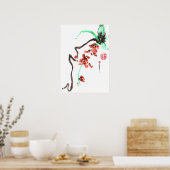 Frühjahrsrückgang der Blume Poster (Küche)