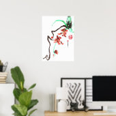 Frühjahrsrückgang der Blume Poster (Heimbüro)