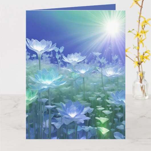 Frühjahrsruhe Karte (Gelbe Blume)