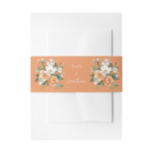 Frühjahrssaison Apricot Peach Floral Einladungsbanderole (Vorderseite Beispiel)